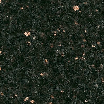 Dunkler Granit mit braunen und goldenen Einsprengseln.