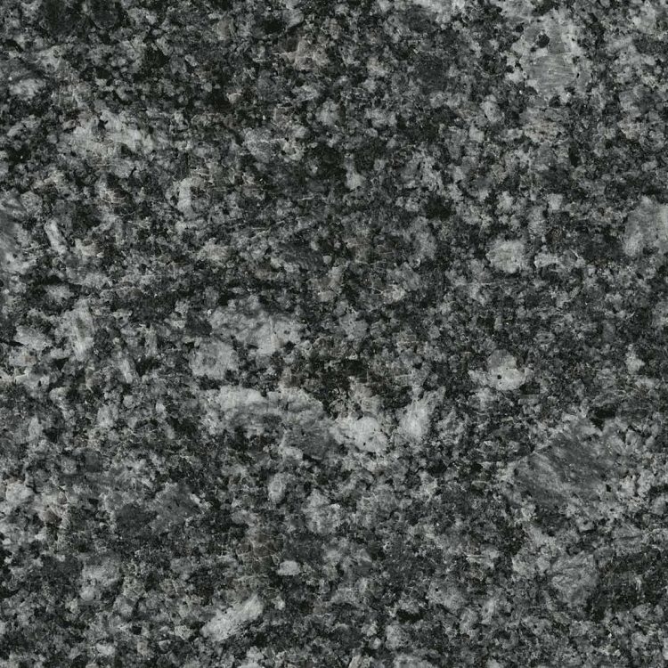 Dunkler Granit mit grauen und silbernen Einsprengseln.