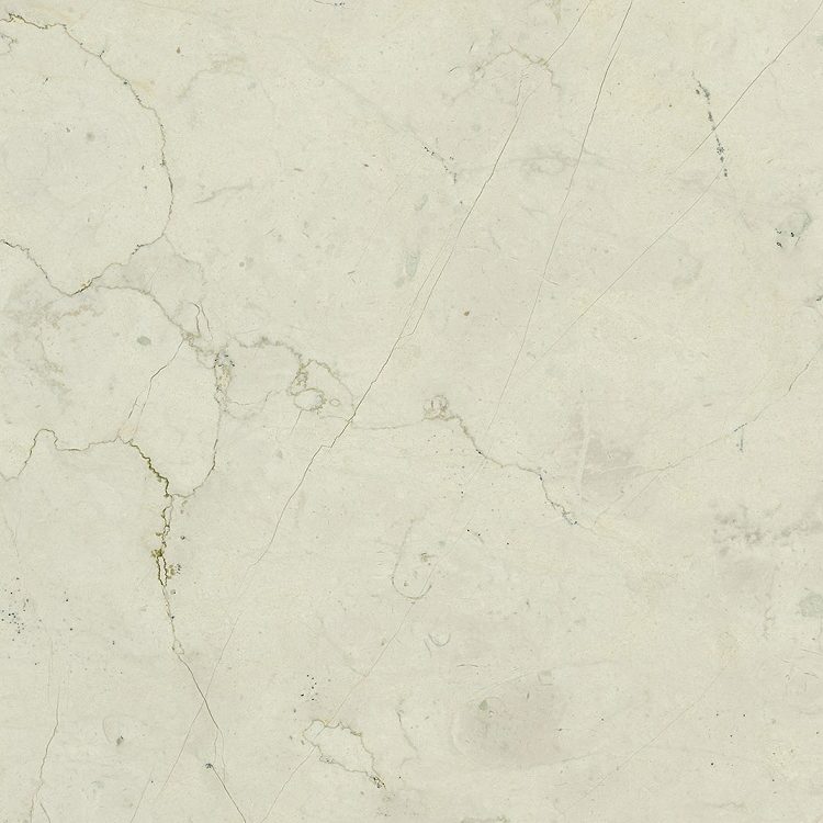 Helle, marmorähnliche Oberfläche mit feinen grauen Adern und Unregelmäßigkeiten.